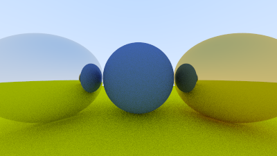 Spheres with different materials.